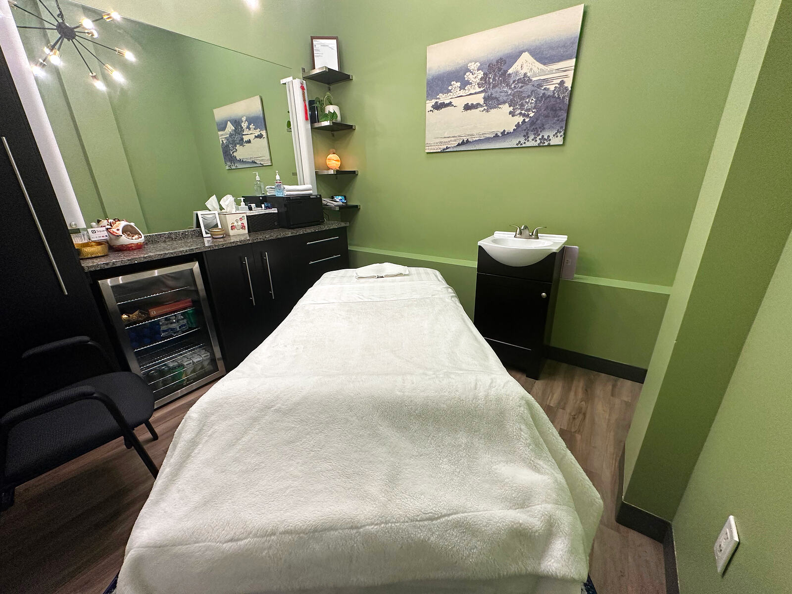 A treatment room at Healing Touch in Kirkland